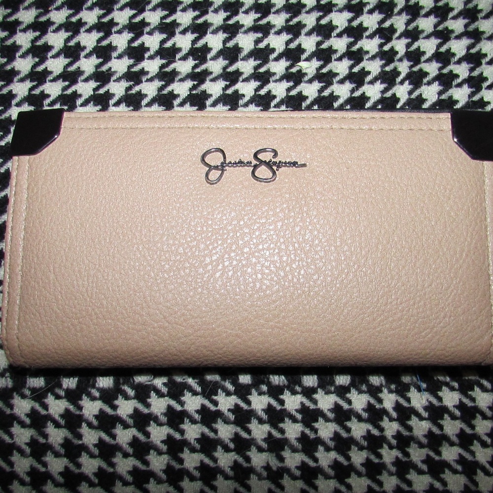 Jessica Simpson Beige Wallet with Black Accents